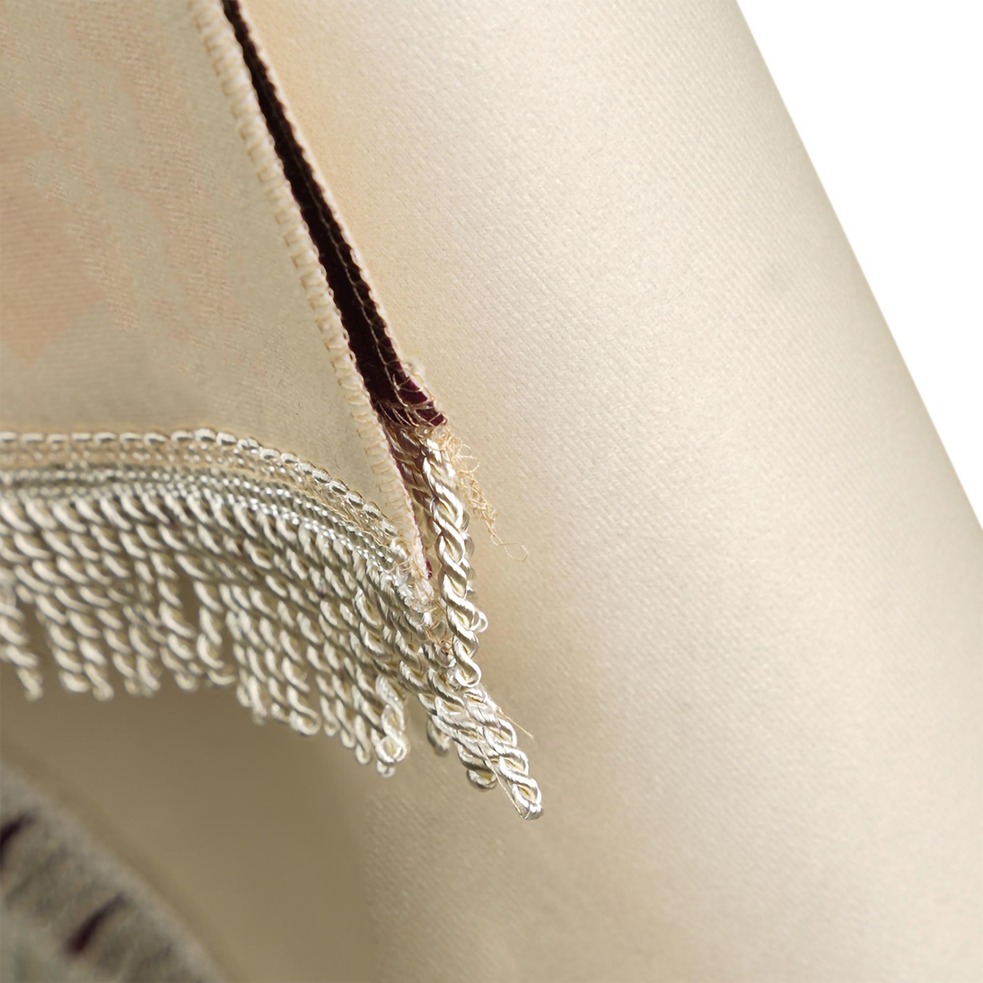 Detail of satin stitch on linen
